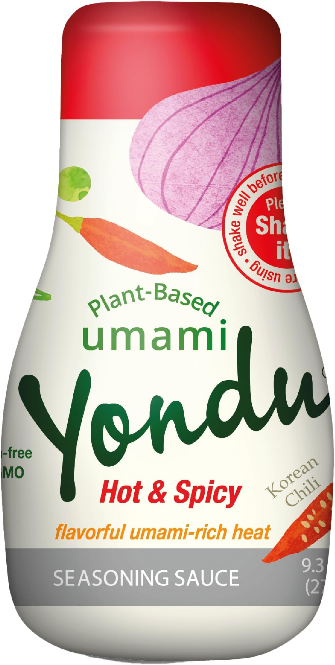 Yondu Hot & Spicy Vegetable Umami Essence (275ml) - Authentic Korean Sauce for All Dishes. Premium Plant-Based Seasoning, Natural Ingredients.