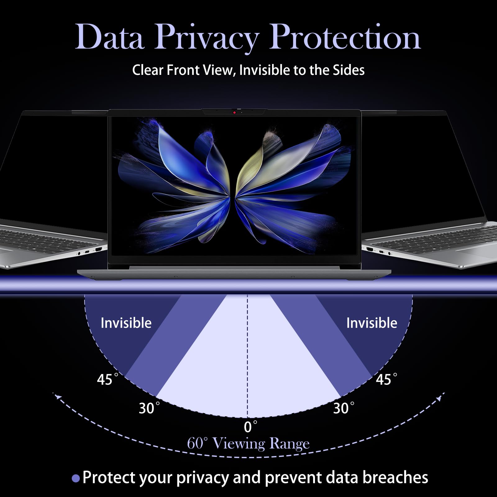 Magnétique Filtre de Confidentialité pour 13,3 Pouces 16:10 Laptop, Amovible Anti-Lumière Bleu Anti-Rayures Protection Ecran, Anti Espion Protecteur D'écran pour HP/Dell/Lenovo/Samsung/ASUS