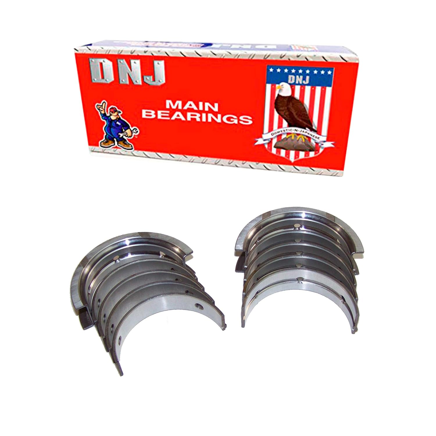 DNJ MB706 Main Bearings Set Standard for 1990-2006 Saab, Subaru 9-2X, Forester, Impreza 1.8L-2.5L H4 16V DOHC 1994cc