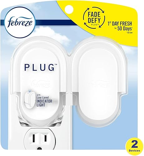 Feb-reze - Ambientador para enchufar con enchufe Fade Defy, calentador de aceite perfumado, (paquete de 2)