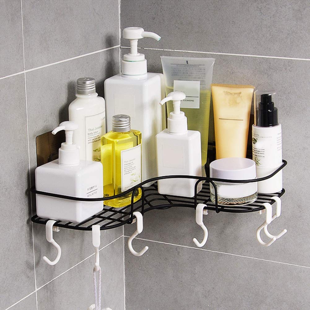 Corner Shelf, Bathroom Stand Shelf L-Shape Multipurpose Wall Mounted Bath Shelf Corner Floating Shelf, Shower Caddy Toilet for Bathroom - Image 3