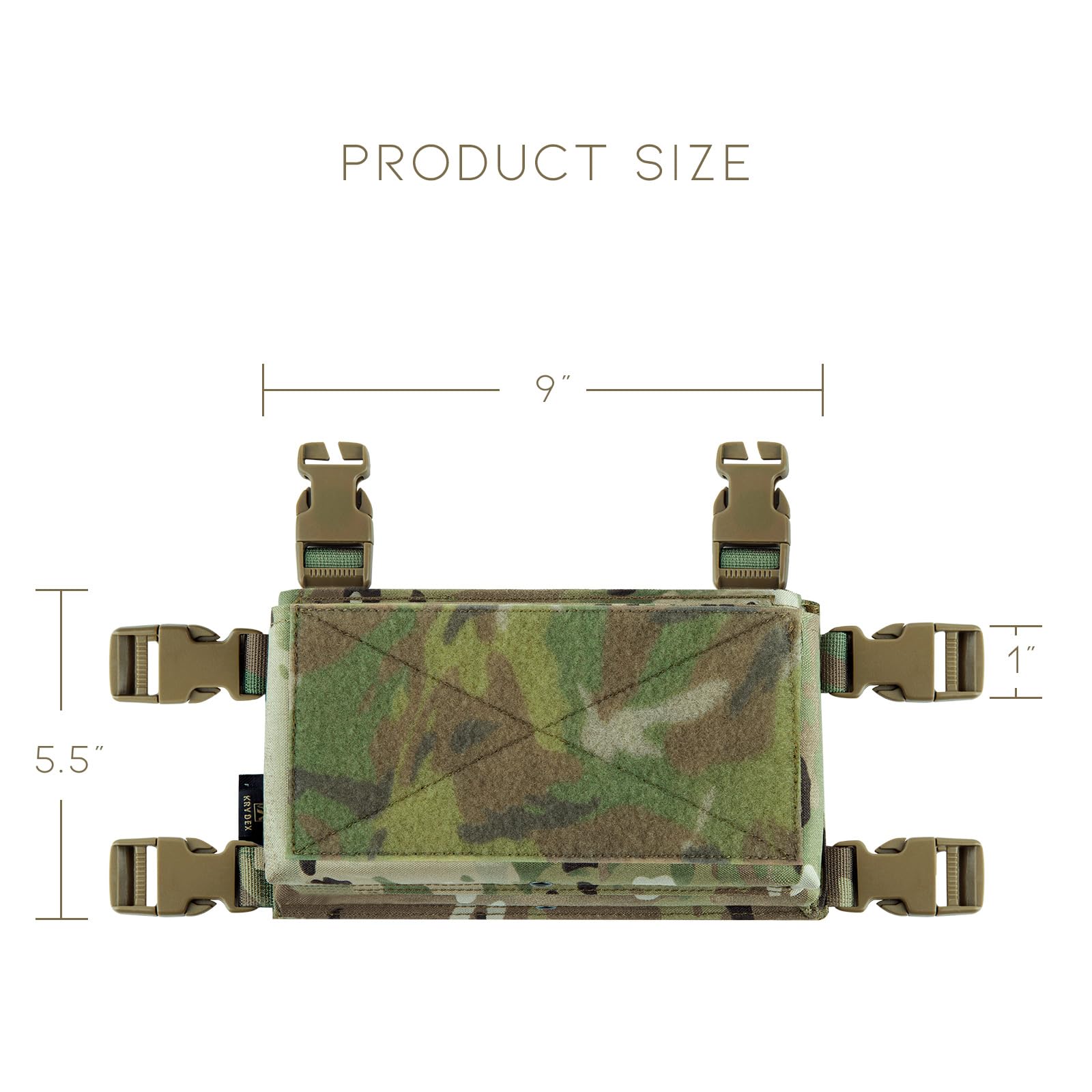 KRYDEX GEAR MK3 Plakat mit Hakenverschluss für Taktische Weste Chest Rig