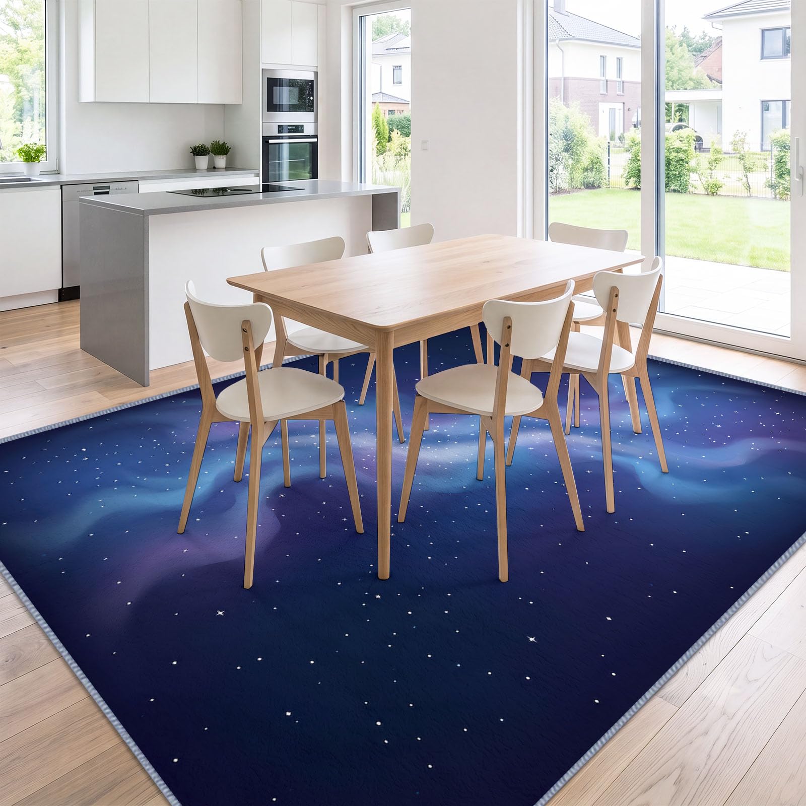 Alfombra de fantasía universo romántico, estética, lavable a máquina
