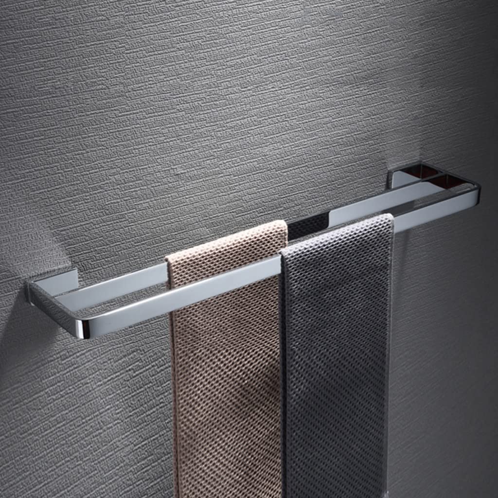 Porte-serviettes de salle de bain double barre cuivre 40cm mural