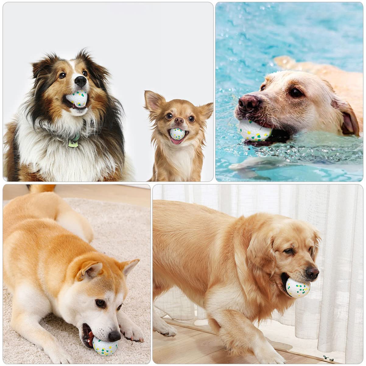 Mipcase 5stücke Puppy Teething Hochwertiger Strapazierfähiger Hundespielzeug Für Zahnpflege Und Beschäftigung Etpu-Material Bunten Farben Kleine