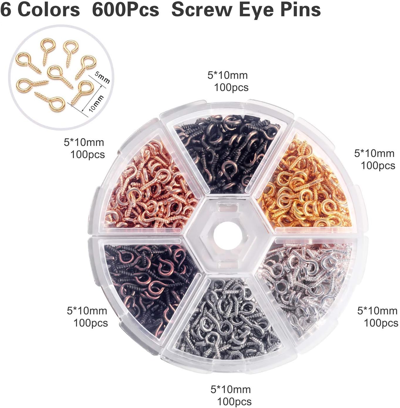 Electric Resin Drill Set, Midvalley Pin Vise Electrical Mini Hand Drill Kit with 10Pcs Twist Drill Bits (0.7-1.2 mm) Tool, and 600 Pcs Screw Eye Pins, for Resin Craft, DIY Jewelry Making Keychains