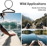 Vista 5 de PGYTECH CapLock POV - Soporte de cuello para cámara de acción, liberación rápida y correa de pecho ajustable, soporte para collar de video Vlog