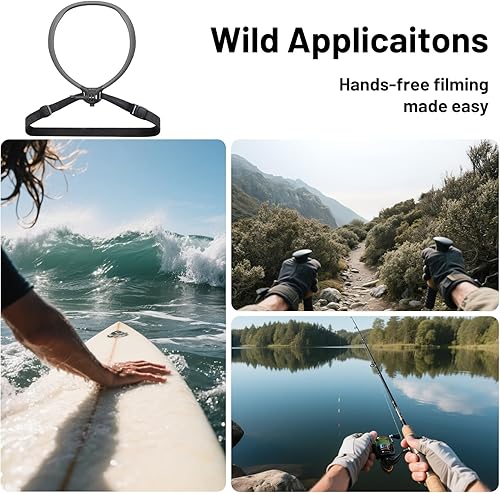 Miniatura 5 de PGYTECH CapLock POV - Soporte de cuello para cámara de acción DJI OSMO Action 5 Pro43, correa ajustable para el pecho y soporte para collar de video