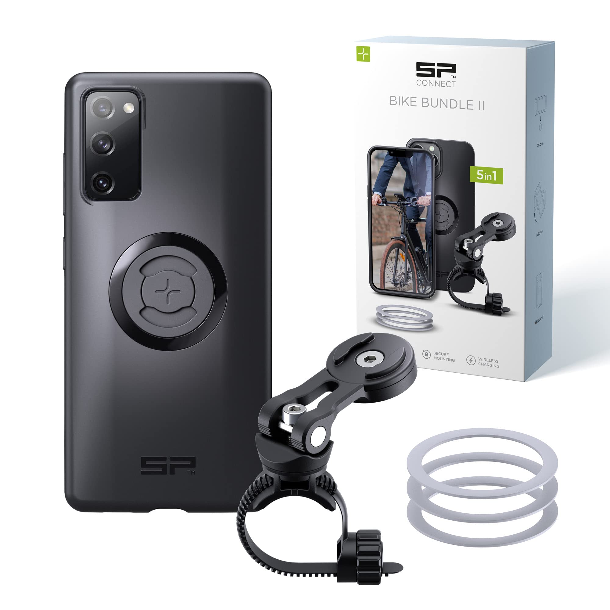 SP CONNECT Bike Bundle II | SPC+ | kompatibel mit Samsung S20 FE | Handyhalter für Fahrradlenker