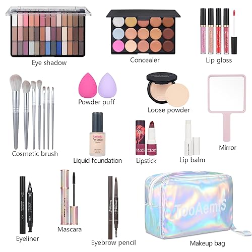 Miniatura 2 de Kit completo de maquillaje de 29 piezas para mujer kit completo de maquillaje profesional TooAemiS para adolescentes o adultos juegos de maquillaje
