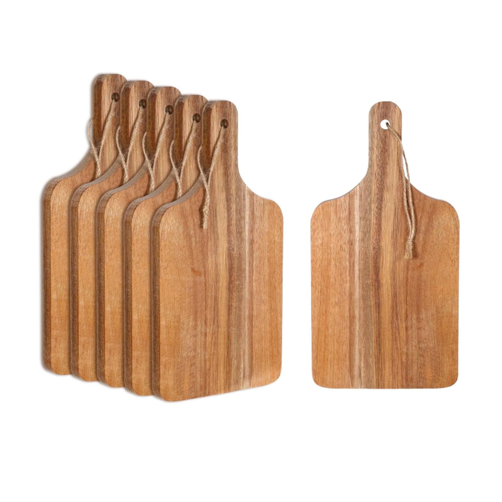 Fdit Schneidebretter, 6 Stück Charcuterie-Servierplatten mit Griff (14. Qatqast. 69 x 0. Khasun irregulär)