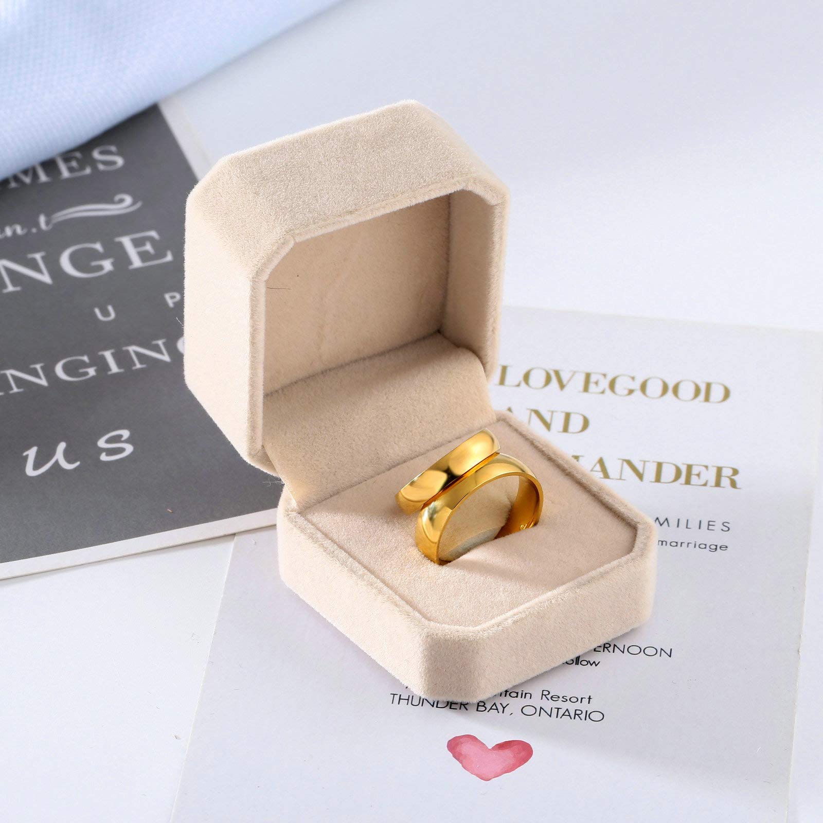 Daesar - Anillo Compromiso Pareja,Anillo Oro Anillo Acero Inoxidable Anillos Mujer Anillos Hombre Anillo Boda