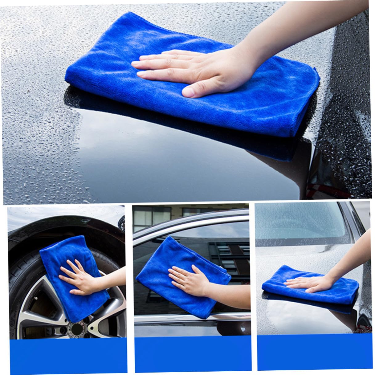 UPKOCH 40 Stück Mikrofaser Autowasch Und Trockentücher 27x27cm Fusselfreie Autoreinigung Für Auto LKW Motorrad Boot Schnell Trocknend Kratzfreie Poliertücher