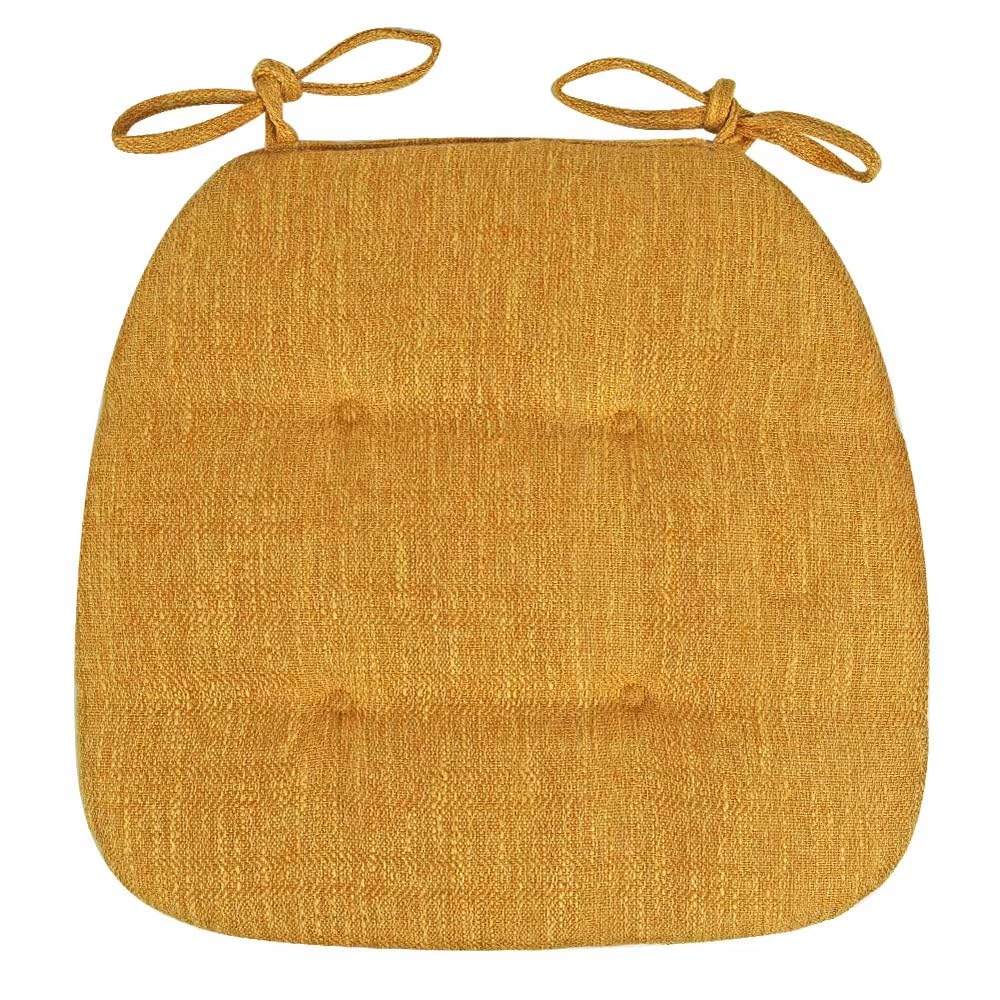 Cojines para sillas de comedor en forma de D pack de 4 de esponja amarilla para cocina 6