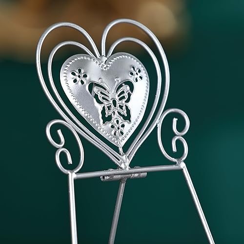 Miniatura 43 de Caballete negro de 16 "H, exhibición del soporte de la placa del metal, marco resistente de la pintura de la imagen, soporte del libro del metal