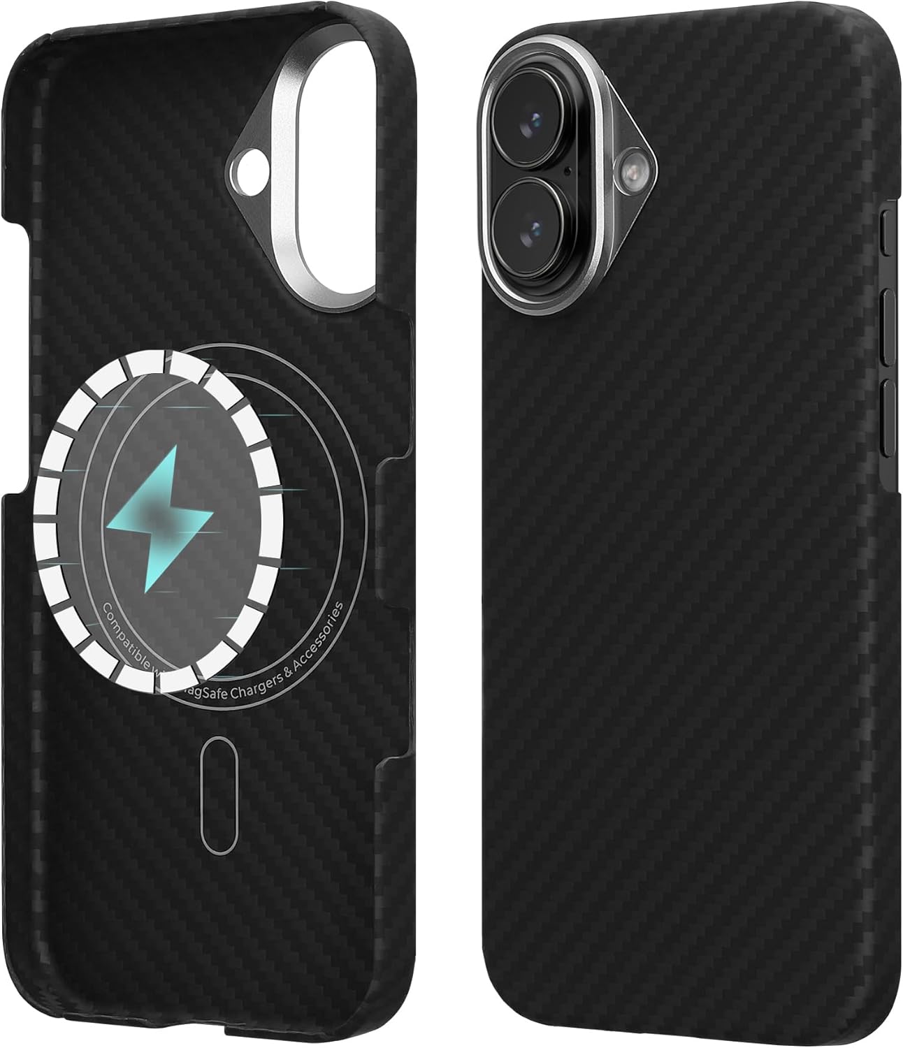 kalibri Ultra Thin Phone Case for iPhone 17 Case - Aramid Fibre Ultra Lightweight Mobile Phone Case - Scratch Resistant - Compatible with MagSafe - Black Matte