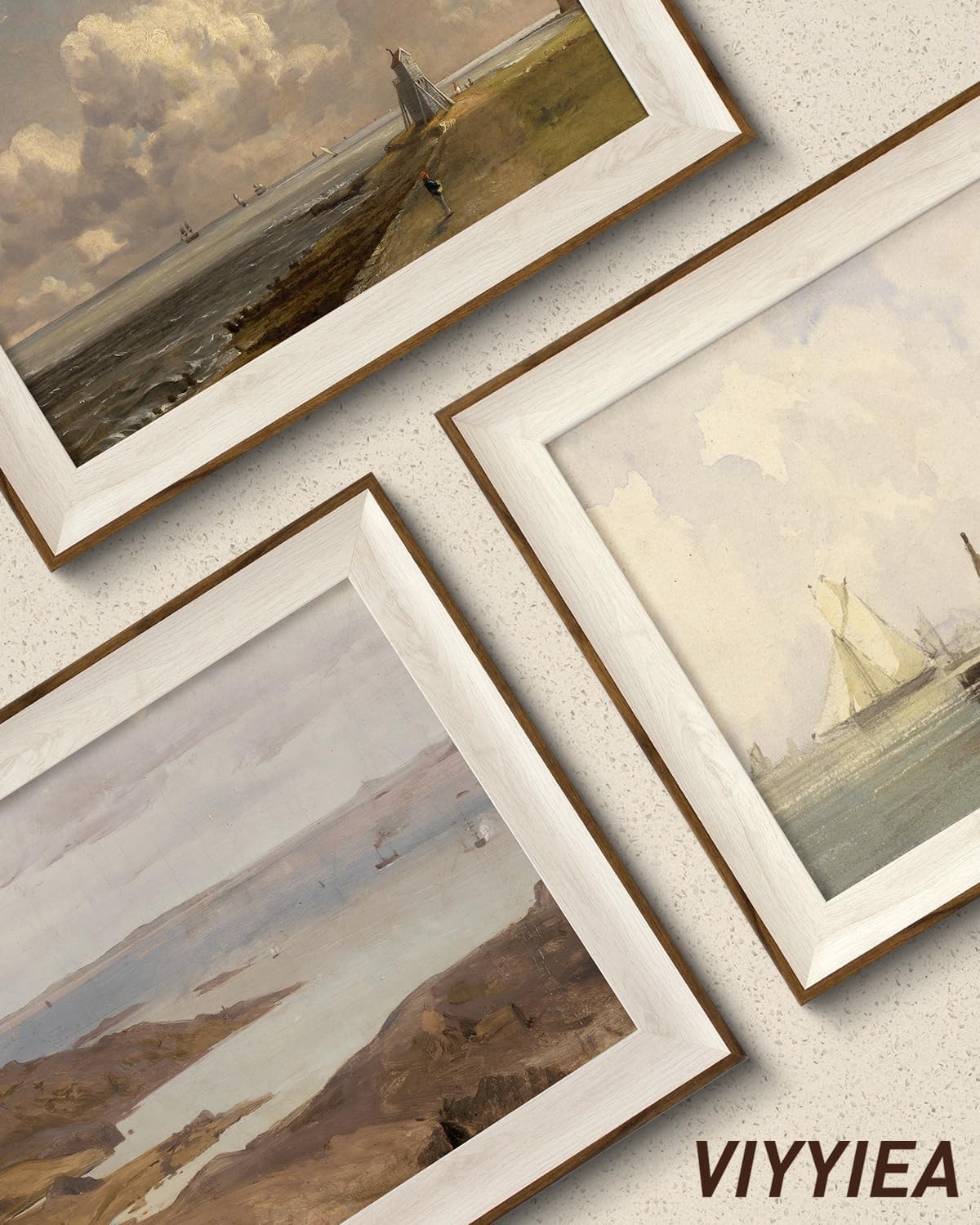 VIYYIEA Framed Wall Art Set Dried Botanical Canvas Prints Wall Decor Bathroom Art Aesthetic Modern Wall Pictures Minimalist Floral Home Decor for Living Room Bedroom Office 10x12 Inch