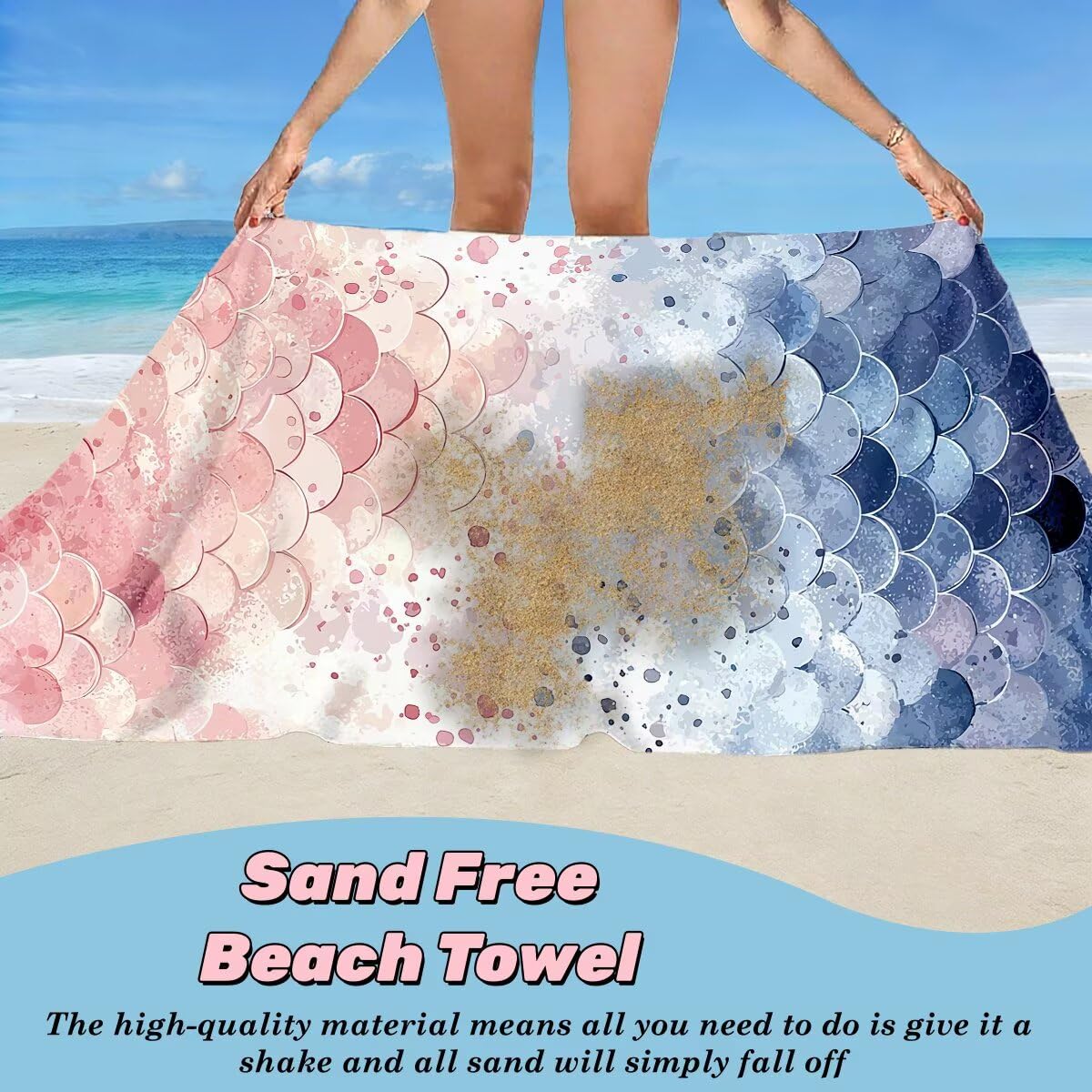 Toalla Playa 80x160 cm, Toalla Gimnasio Microfibra Secado Rapido, Juego de 2 Antiarena Toallas de Playa, Ligera Compacta Toallas Microfibra Grande para Viaje, Regalo Hombre Mujer (Geometría) -4515