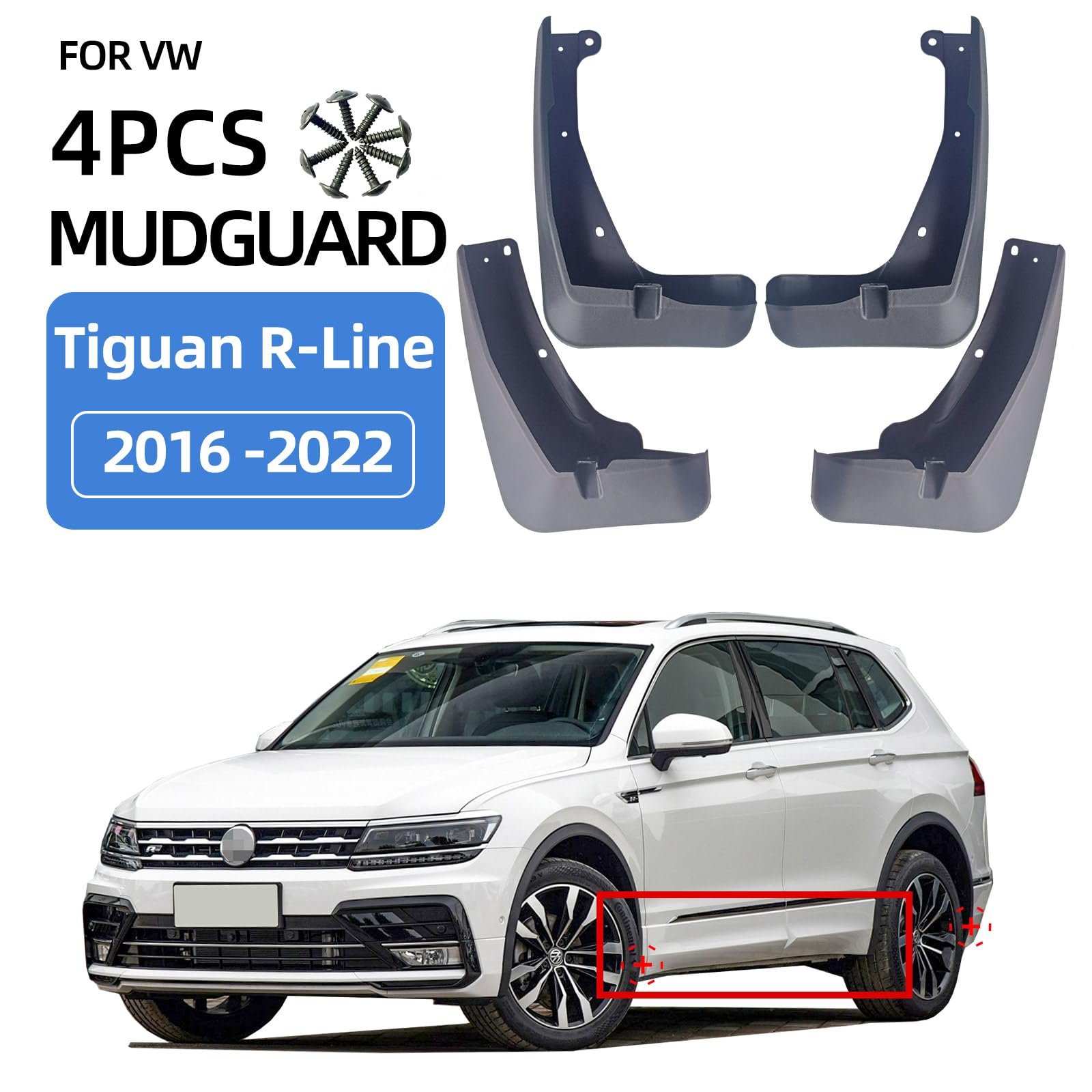 Pare-boue VW Tiguan 5N avant et arrière | prix dans AUTODOC