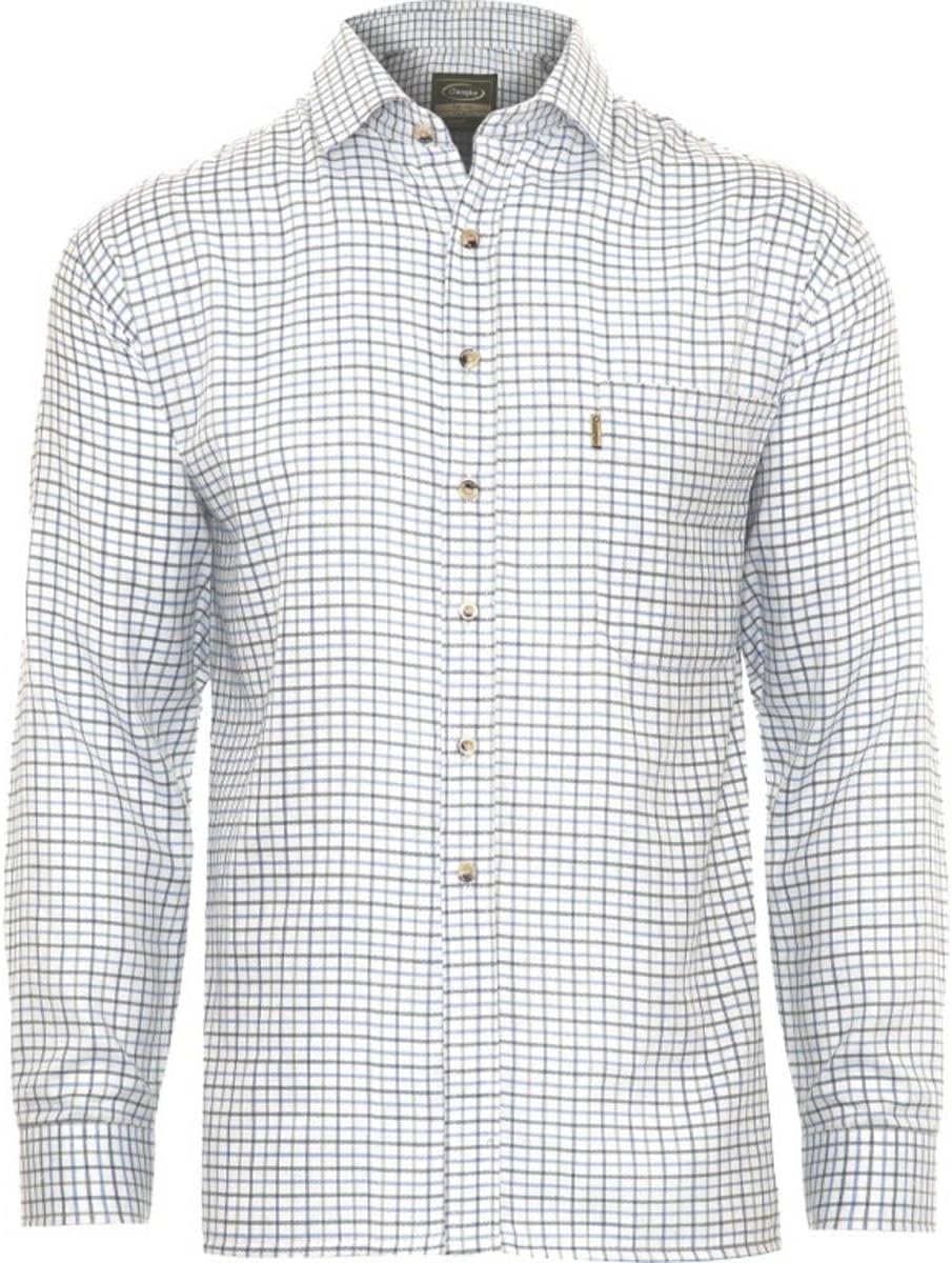 Champion Tattersall Country Casual Style Shirt-Blue, XL (2320)
