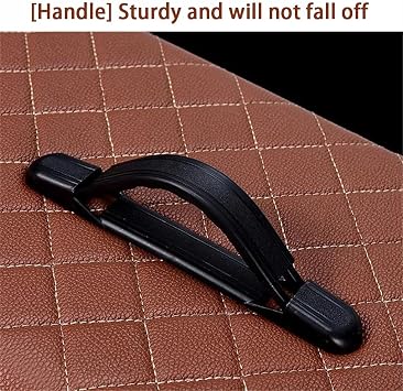 Car Trunk for Ford Edge III II I 3.Gen/2.Gen/1.Gen 2015-2026, Trunk Storage Box Storage Box Watertight Leather with Handle Car Storage Box Folding Storage Box,Coffee-L