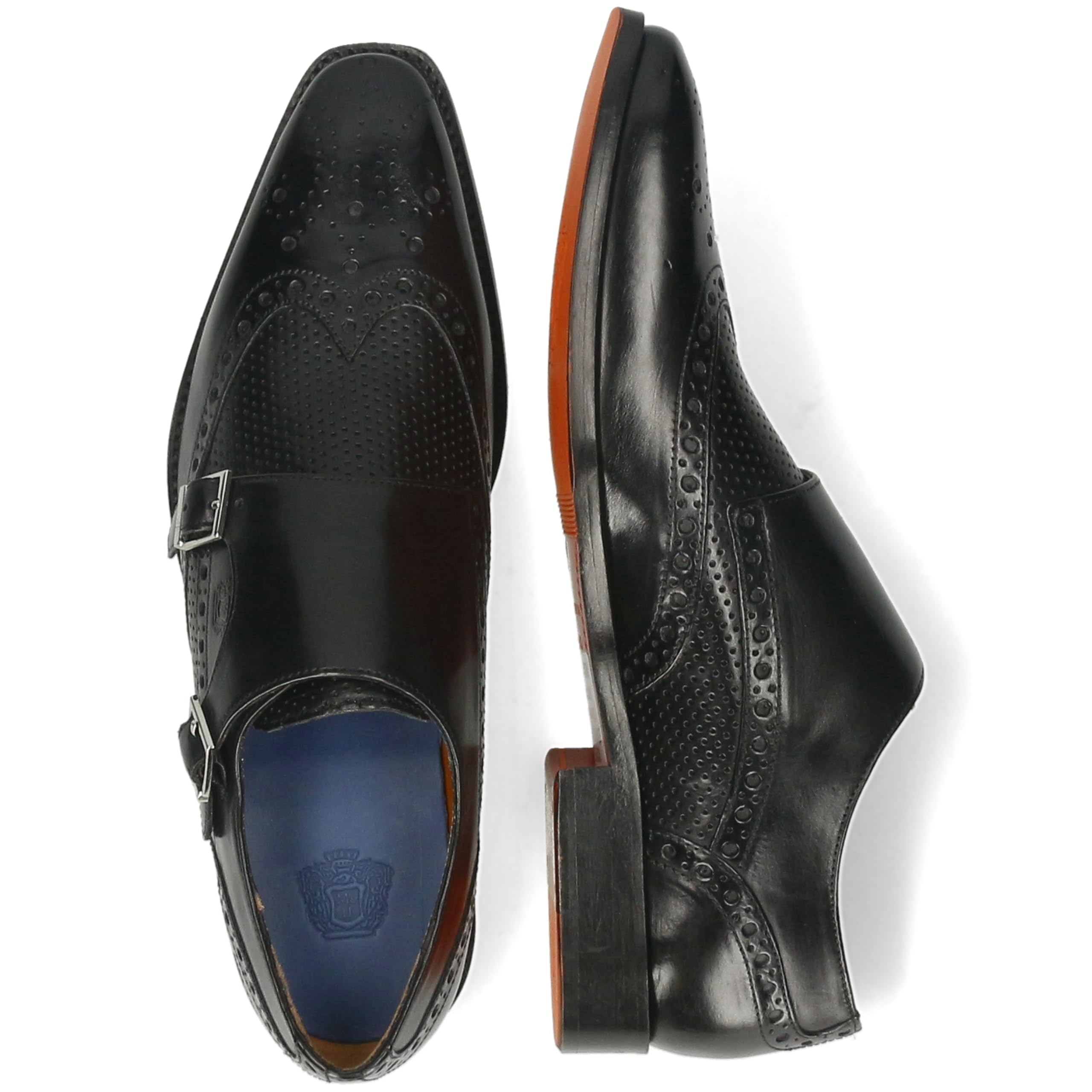 Melvin & Hamilton Martin 2, Monk-Strap Loafer Hombre, Negro, 41 EU