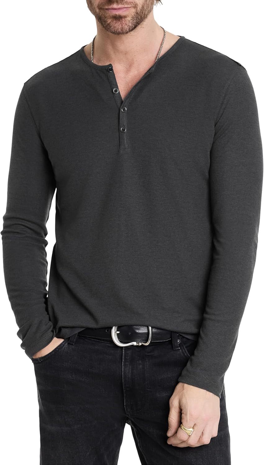 John Varvatos Mens Carver Henley