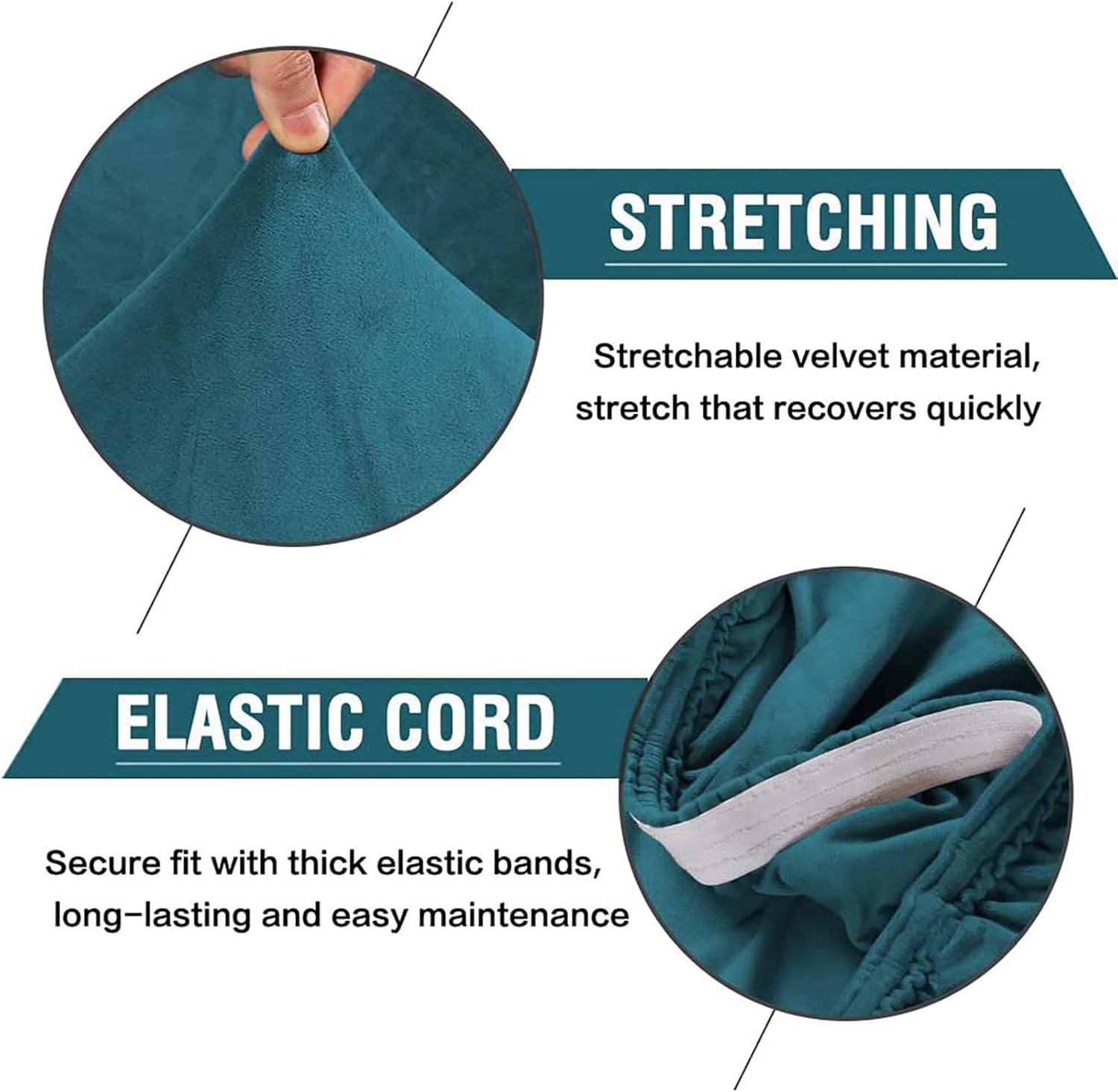 Dining Chair Covers, Stretch Chair Covers for Dining Room, for Hotel, Restaurant, Banquet, Velvet Dining Chair Slipcovers (Dark Blue,Pack of 4)