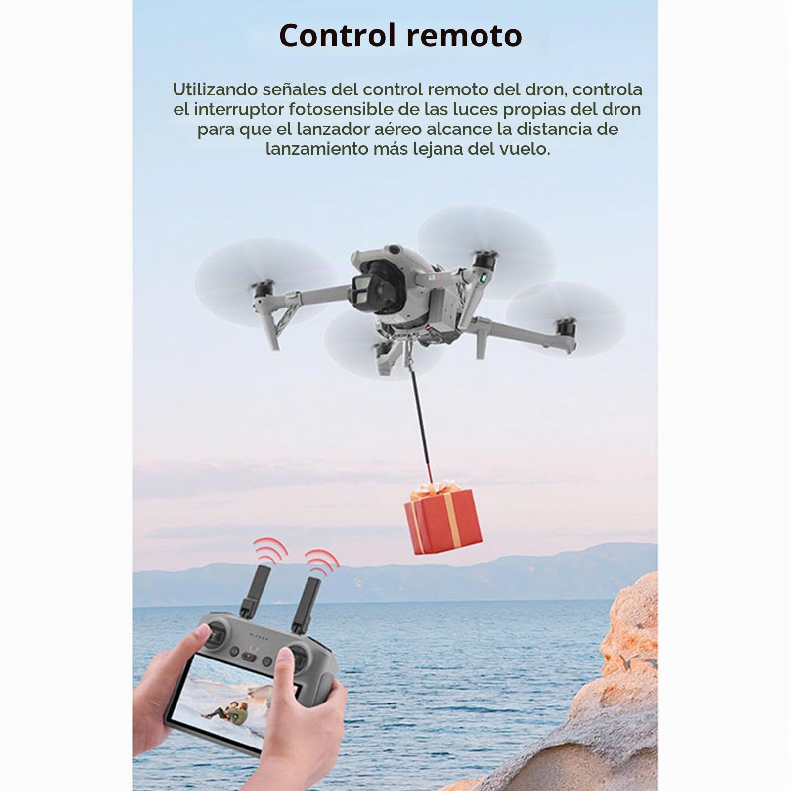 Sistema Airdrop de dron + engranajes de aterrizaje para DJI Air 3, lanzador de carga útil y transporte