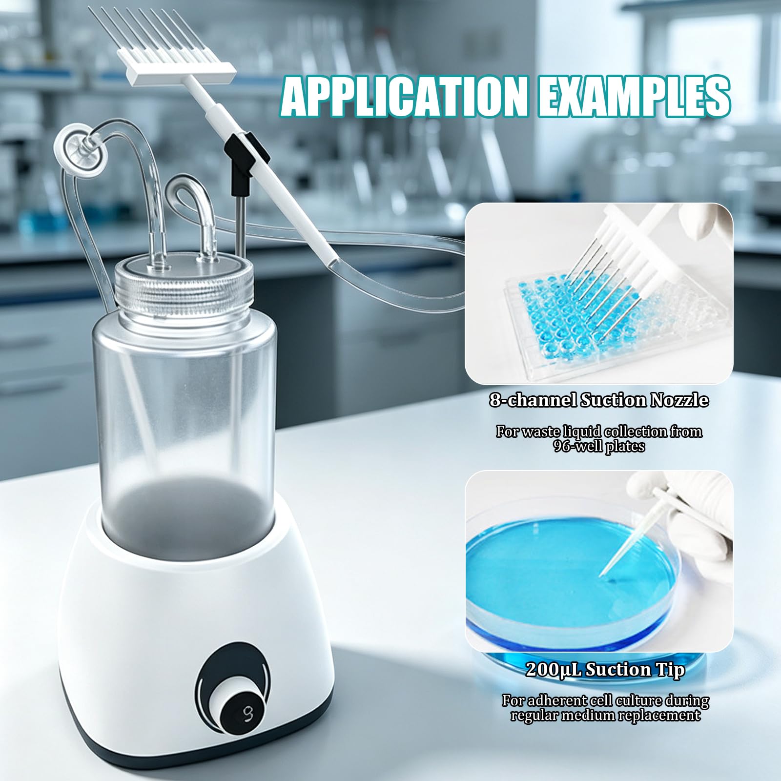 Mały, laboratoryjny aspirator próżniowy
