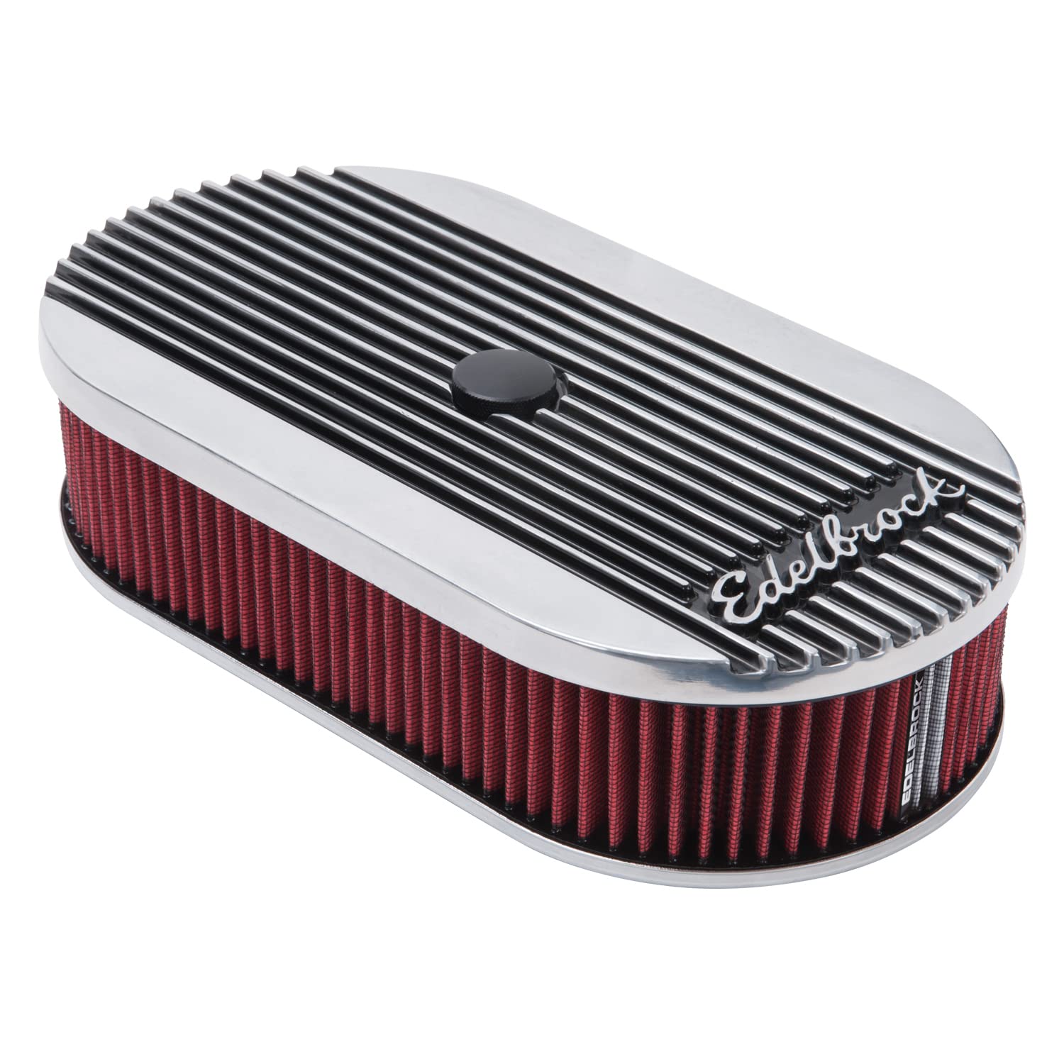 Edelbrock 4273 Elite Series owalny filtr powietrza do pojedynczego 4-cylindrowego gaźnika