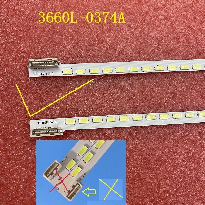 Bande de rétroéclairage LED Compatible Fit for Les modèles 42LV579s, 42LV5500, 3660L-0374A, 42E96RS, 42LW4500, 42PFL8606D, 42LW4500, 42LW5700, 42LW5500, 42 V6 Edge FHD RL(2 Kit for 2 TV)