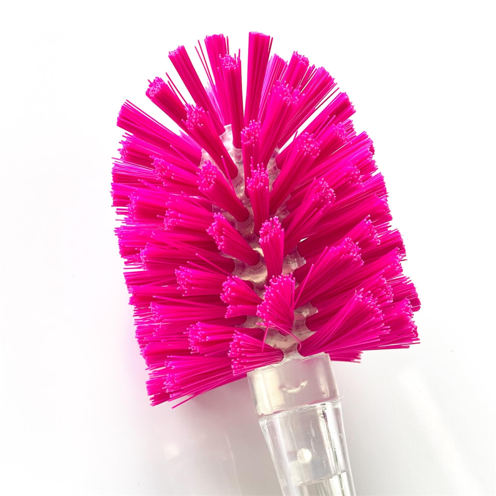 Bright Box Kitchen Nylon Bottle Brush Scratch Free Rinses Clean Ergonomic Handle, 1ct Pink