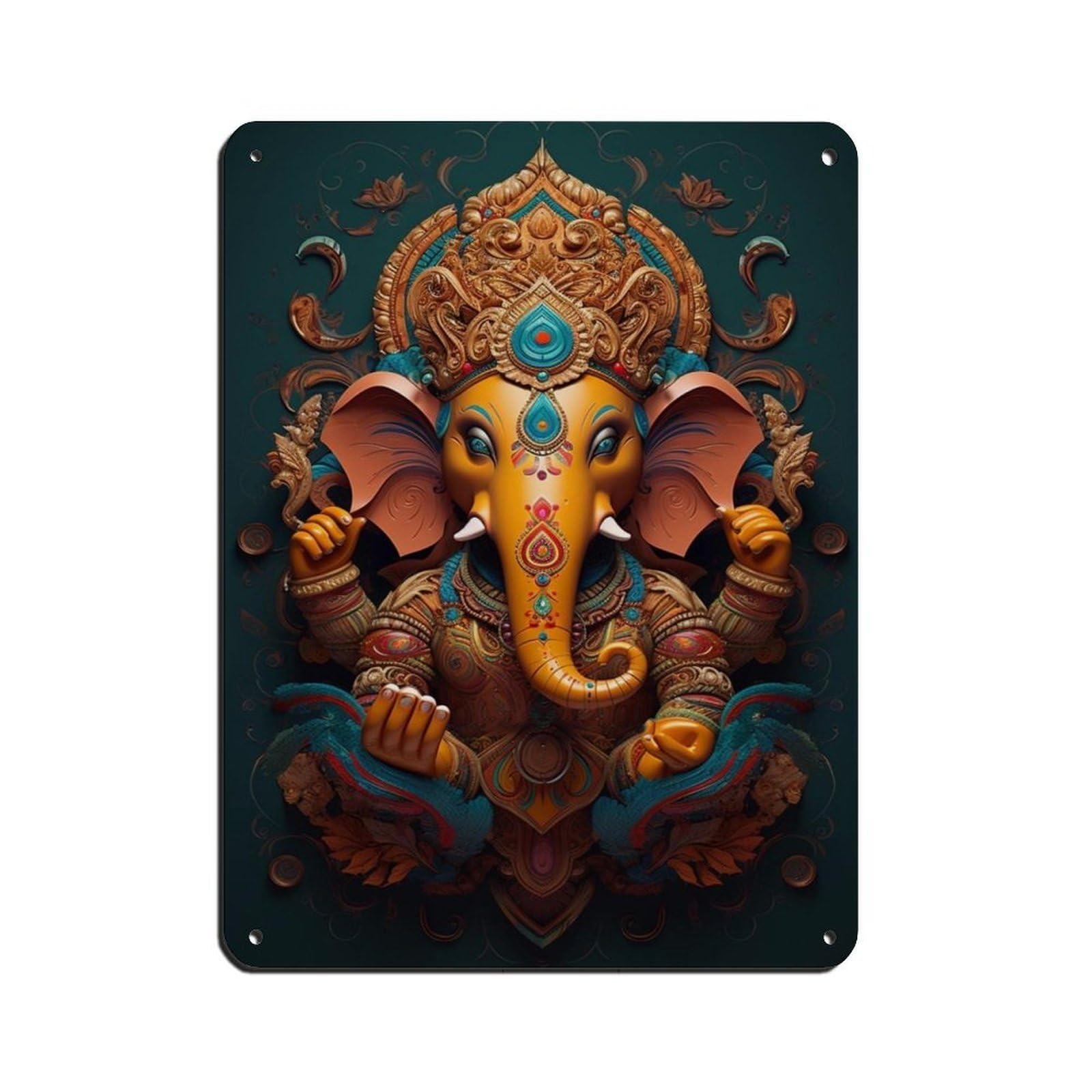Ganesh Art, Home Decor (3) Retro Poster Metal Tin Sign Chic Art Retro Iron Painting Bar People Cave Cafe Family Garage Poster Wall Decoration 12x16inch(30x40cm)