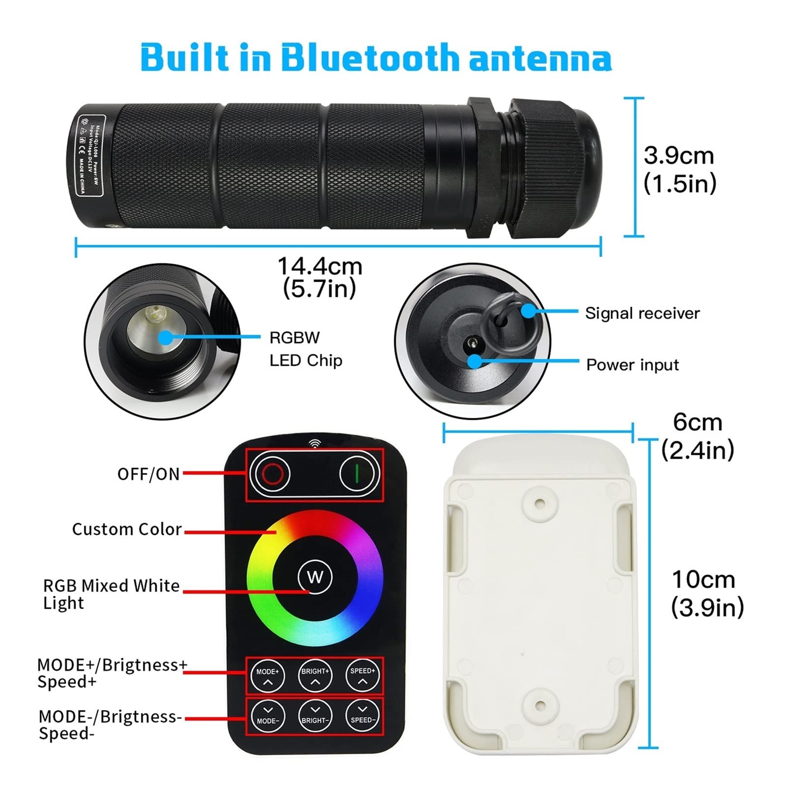 Dc12v 6w rgb Luces de estrella del techo coche DIRIGIÓ Kits luz fibra óptica mezclado380-460pcs con toque RF Alta Eficiencia(0.75mm 200pcs 2m)