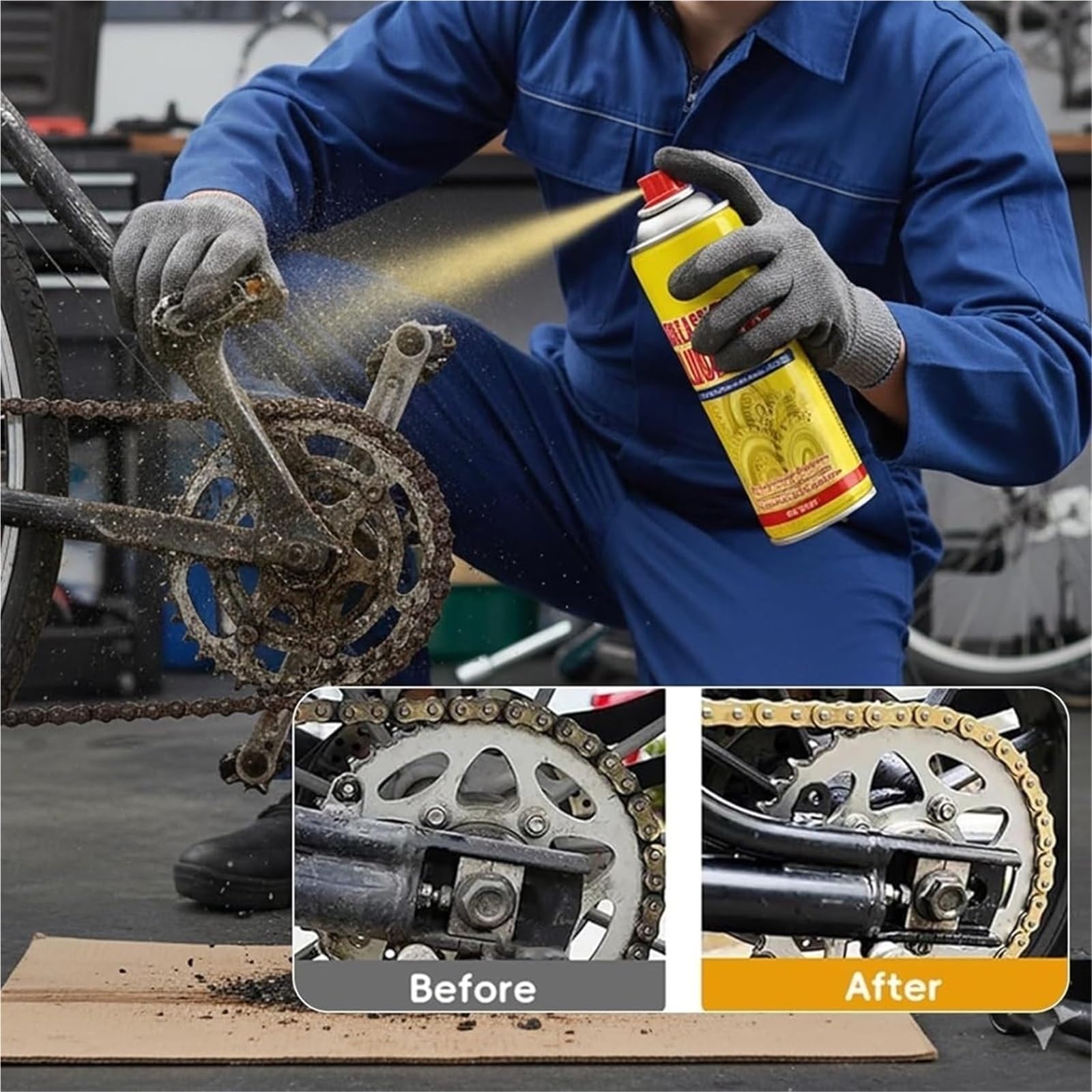 Spray Lubrificante Antiruggine Ad Azione Rapida 2 Pezzi in 1 lubrificante antiruggine Spray for rimozione ruggine ad Azione Rapida for Metallo, Formula Multiuso da 6, Once