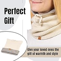 Vista 22 de Baby Alpaca Neck Warmer, Unisex Winter Warmer Hat, Neck Gaiter Scarf
