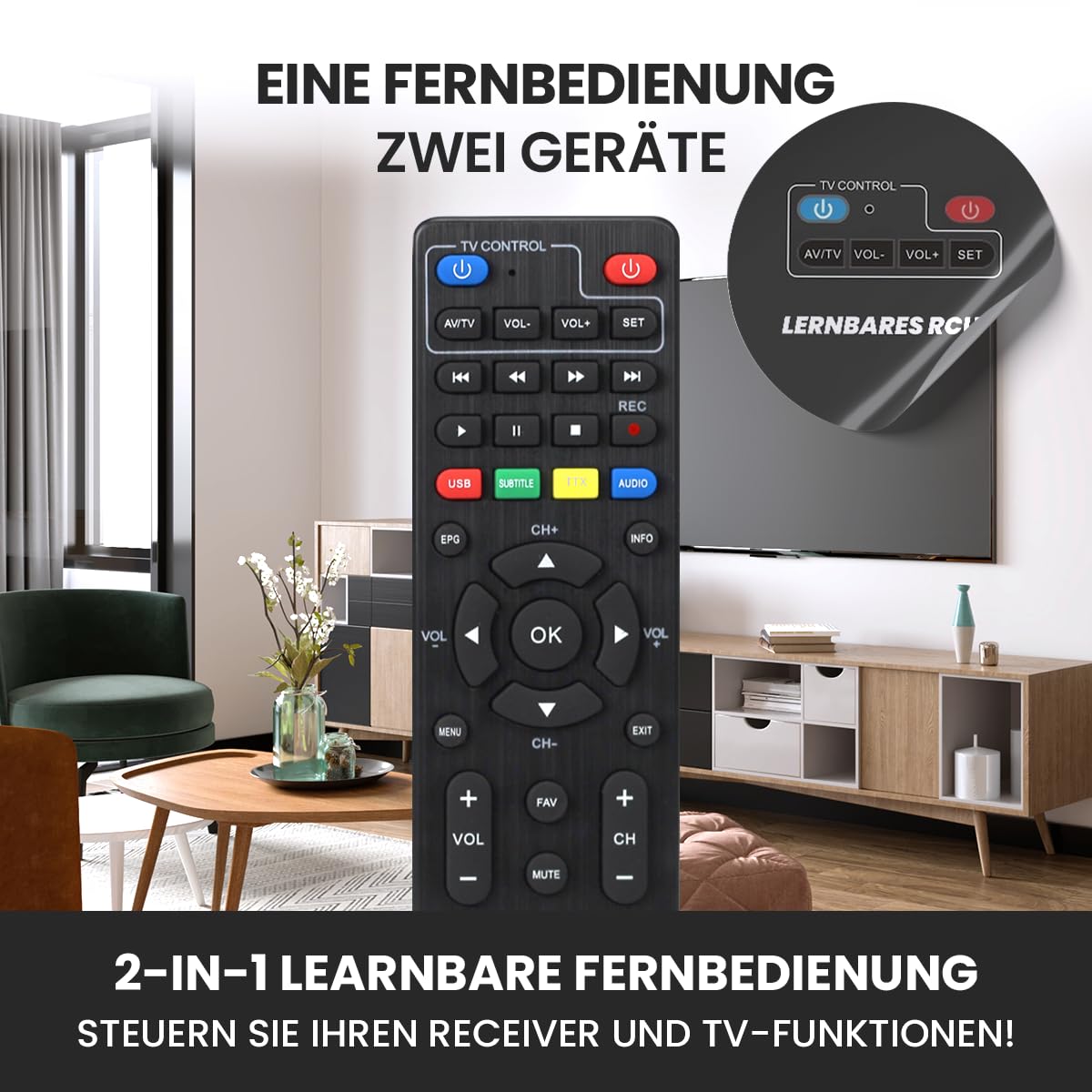 AXRED T90 HD DVB-T2 Receiver mit PVR Aufnahmefunktion, DVB-T & DVB-T2 Antennen, HDMI SCART USB