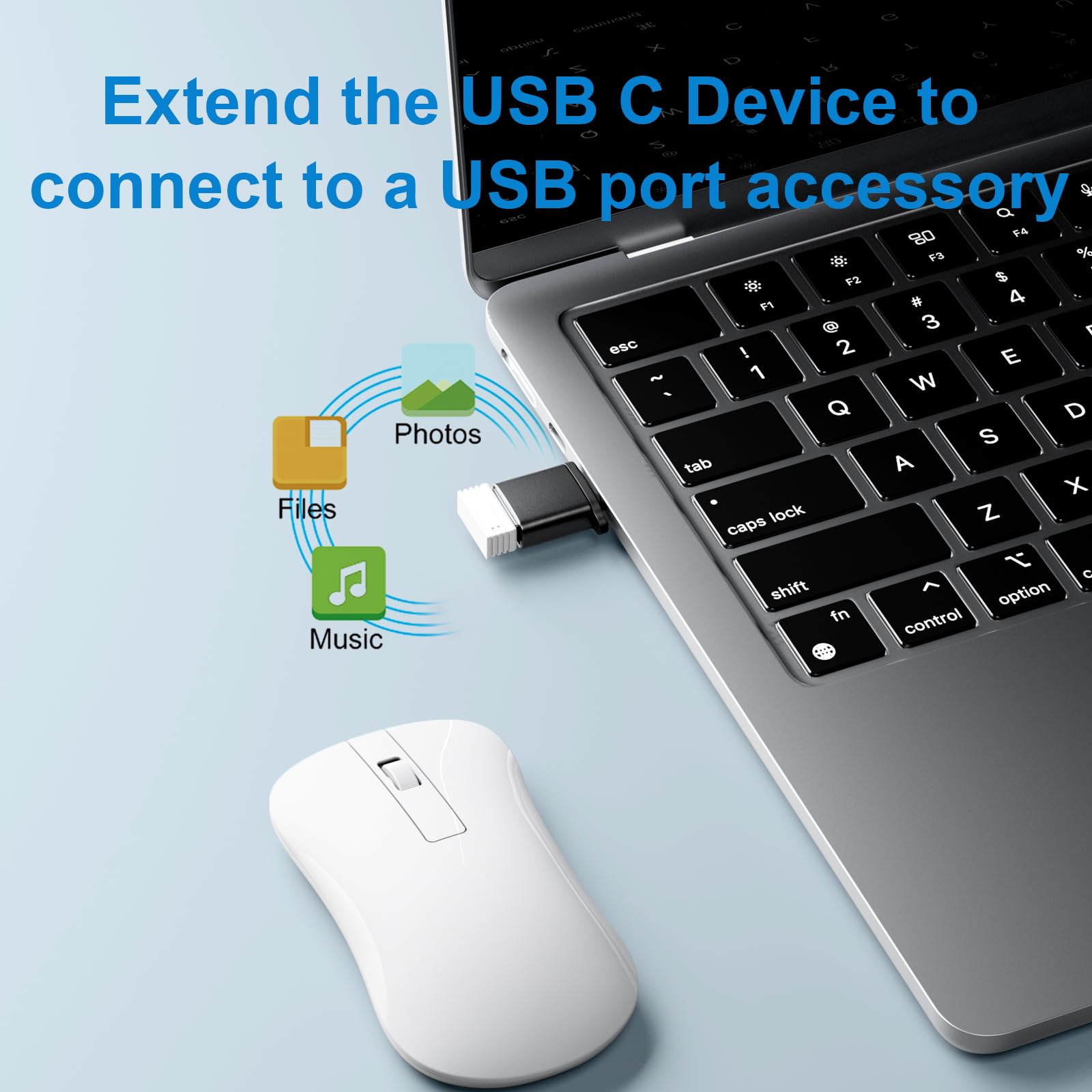 USB-auf-USB-C-Adapter, USB-C-auf-USB-Adapter, USB-C-zu-USB-C-Adapter, USB-C-zu-USB-Adapter, USB-zu-USB-C-Adapter für iPhone, MacBook Pro, iPad, iMac und mehr (10, schwarz)