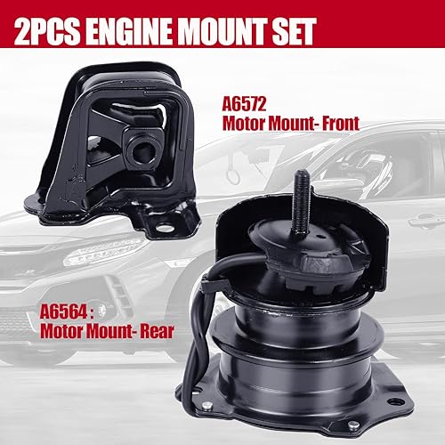 Miniatura 3 de Juego de montaje de motor compatible con Honda Accord 2.3L delantero y trasero A6564 A6572 98-02
