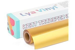Lya Metallic Gold Heat Transfer Vinyl Roll: Elevate Your Designs with Shimmering Elegance