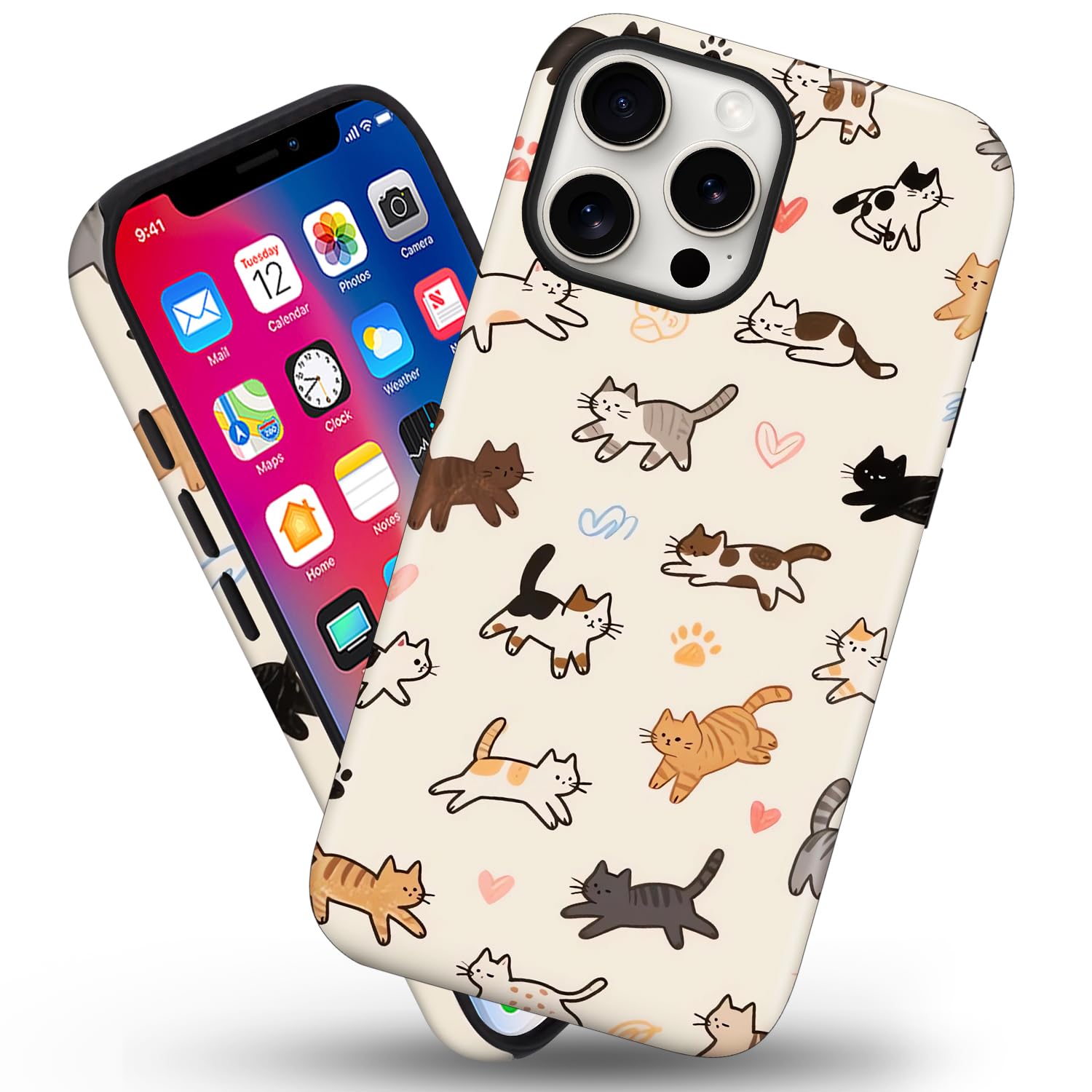 Amazon.com: flewfun Magnetic for iPhone 15 Pro Case Cute Cat Phone