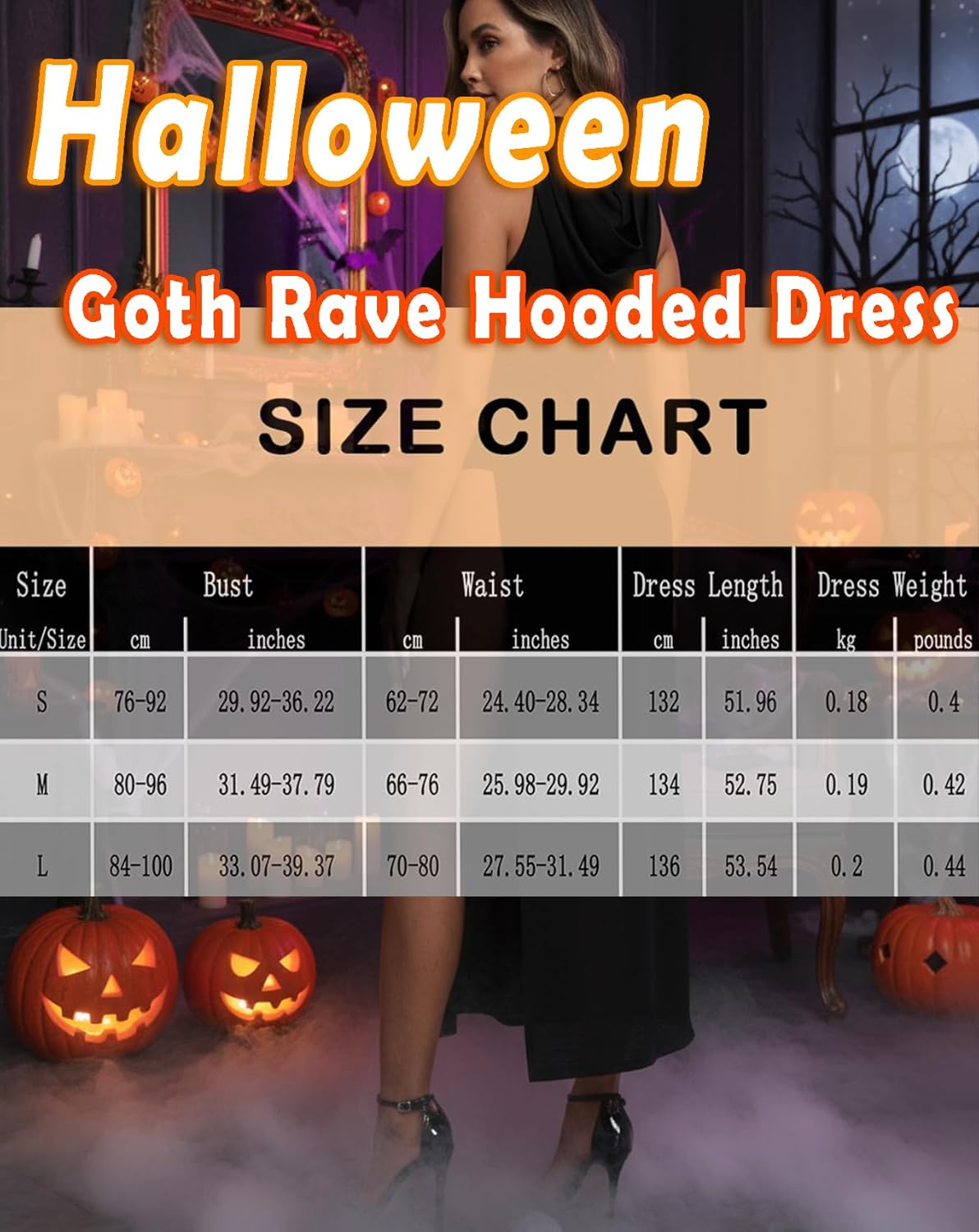 Cutout Goth Hooded Dress for Women, Sexy Rave Outfits EDM Festival Set Succubus Costume Club Night Out Dresses - Image 6