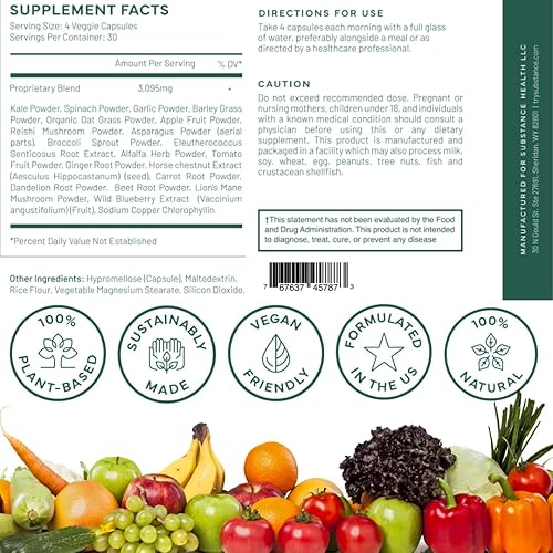 Miniatura 10 de SUBSTANCE. - Fibra y especias de la naturaleza para el bienestar digestivo - Apoya la limpieza de colon - Formulado con cáscara de psyllium,