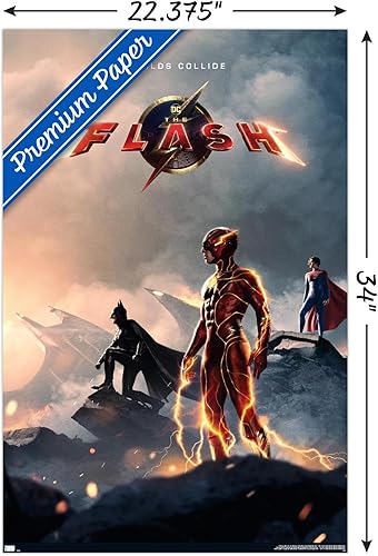 Miniatura 3 de Trends International DC Comics Movie The Flash - Póster de pared de una hoja, 34 pulgadas de largo x 22.4 W, versión premium sin marco