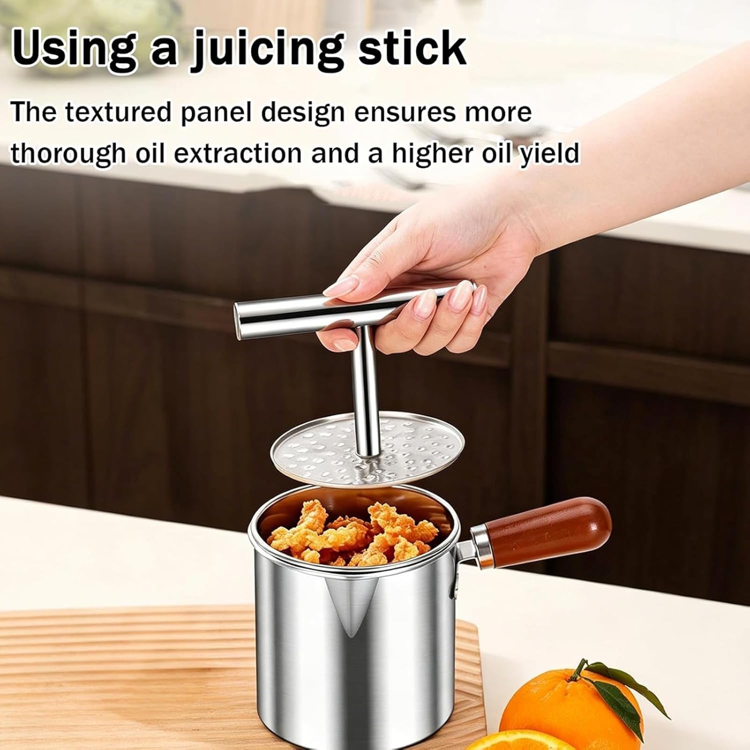 Handpresse Für Ingwer, Manueller Entsafter Aus Edelstahl, Hohe Saftausbeute, Einfache Bedienung Und Reinigung, Mit Filter, Für Zitronen, Orangen, Ingwer Und Wassermelonen