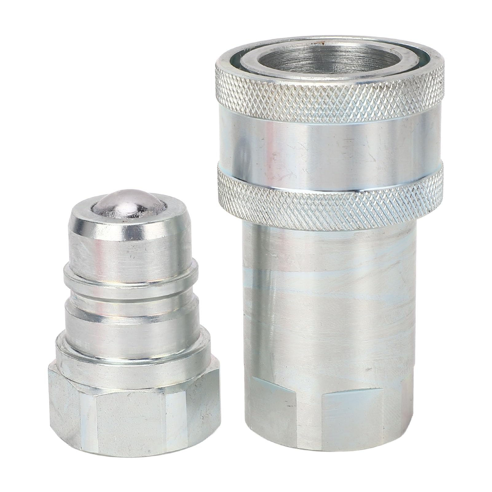 Pissente #011 Hydraulic Quick Coupler, Hardened Steel 1In Npt Hydraulic Coupling 4000 Psi 12 Gpm To 24 Gpm Quick Connect For Iso 5675 Construction Logging Equipment