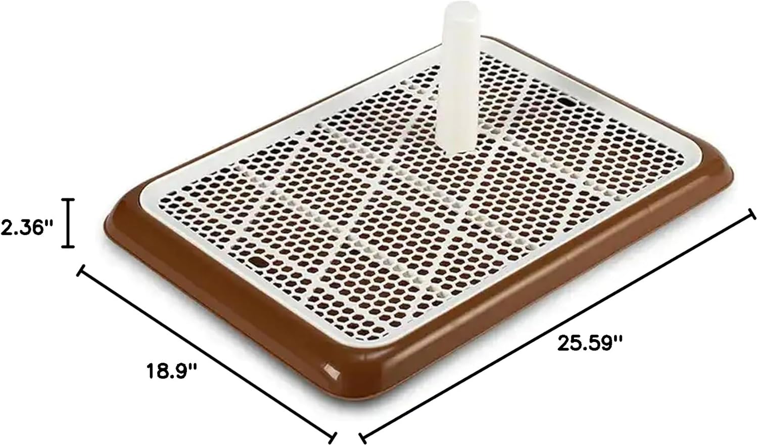 Flat Grid Dog Toilet with Pillar, Small Dog Bedpan, pet Urinal, and Excrement Basin