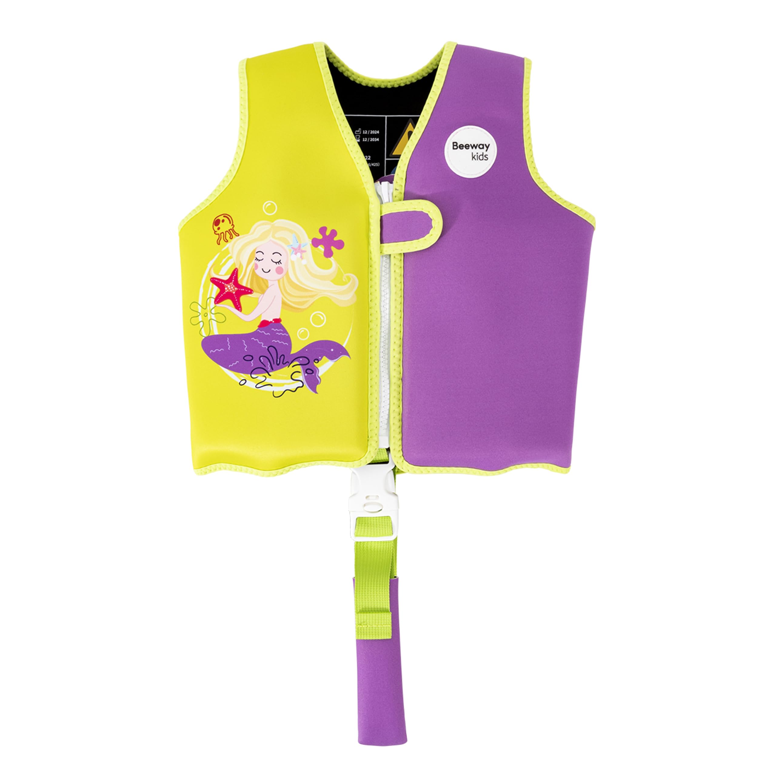 BEEWAY Swim Vest - Swim Jacket for Kids (Up to 3yrs) / Buoyancy Aid for Swimming with Removeable Floats and Safety Strap & Buckle — image 1
