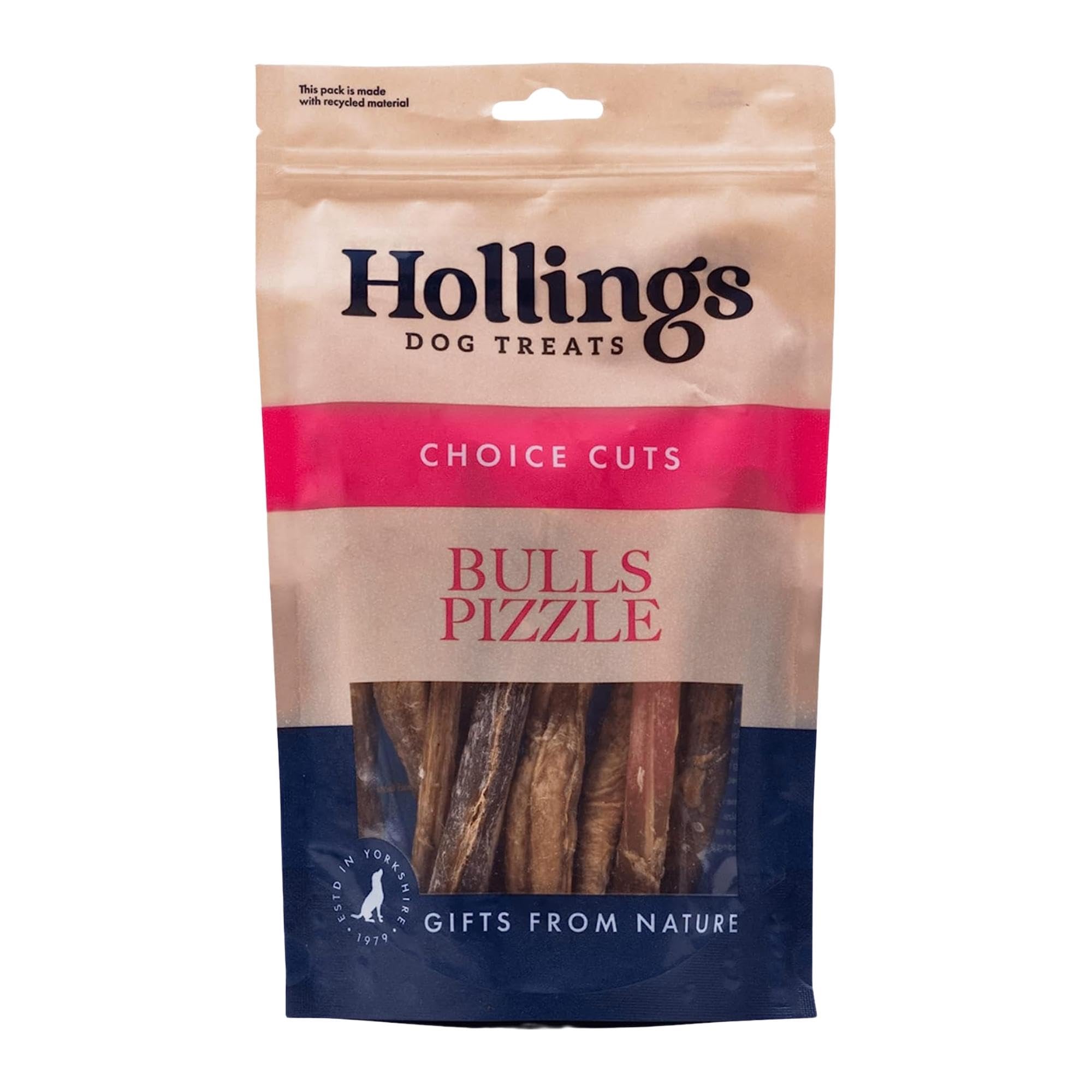 Bulls Pizzle Hollings 1 kg de mastication longue durée anti tartre pour chien